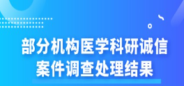 <b>部分机构医学科研诚信案件调查处理结果（2022年2月22日）</b>